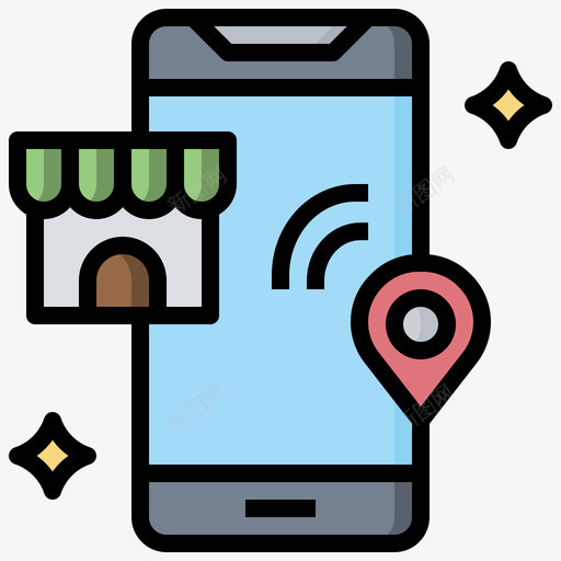 在线商店智能技术26线性颜色svg_新图网 https://ixintu.com 在线 商店 智能 技术 线性 颜色
