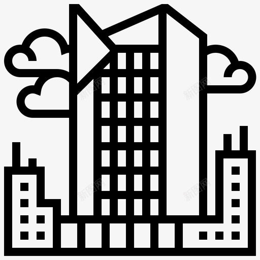 哈姆拉大厦38号地标线性svg_新图网 https://ixintu.com 哈姆 拉大 大厦 38号 地标 线性