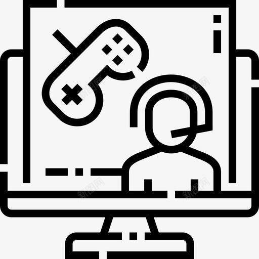 电子游戏视频博客1线性svg_新图网 https://ixintu.com 电子游戏 视频 博客 线性