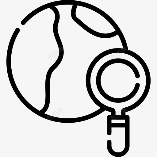 世界搜索34线性svg_新图网 https://ixintu.com 世界 搜索 线性