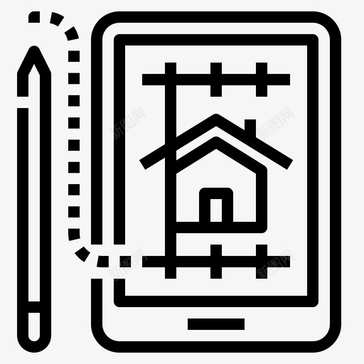 建筑房地产241线性svg_新图网 https://ixintu.com 建筑 房地产 线性
