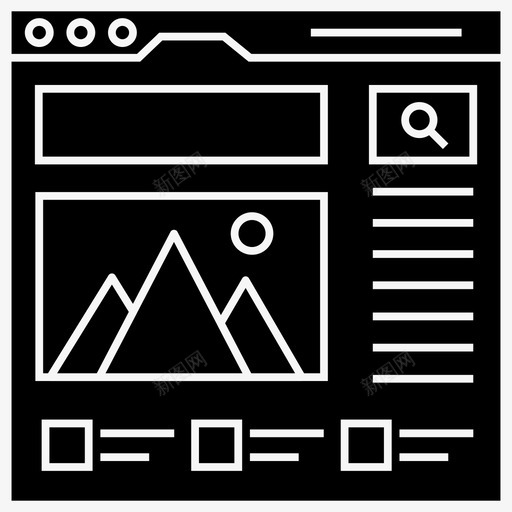 网页界面公司网站用户界面svg_新图网 https://ixintu.com 网页 界面 网站 用户界面 布局 公司 网页设计 流线 套件 字形 矢量