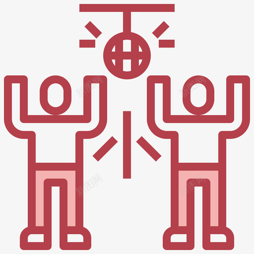 跳舞假日17红色svg_新图网 https://ixintu.com 跳舞 假日 红色