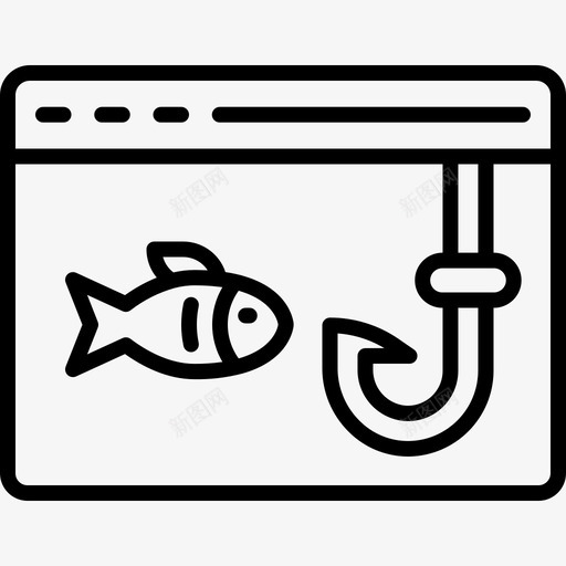 网络钓鱼黑客55线性svg_新图网 https://ixintu.com 网络 钓鱼 黑客 线性