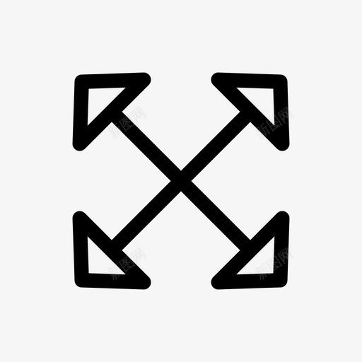 全屏十字路口方向svg_新图网 https://ixintu.com 全屏 方向 十字路口 移动 多媒体 选项
