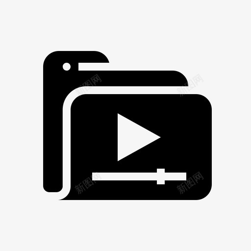 多媒体文件夹文档电影svg_新图网 https://ixintu.com 多媒体 文件夹 文档 电影 视频 文件 组织 字形