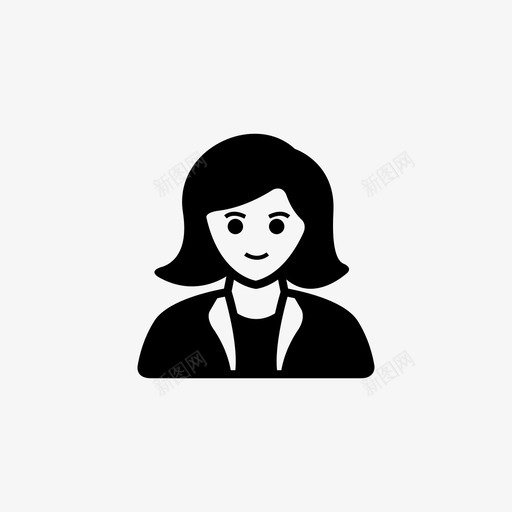 个人资料帐户小姐svg_新图网 https://ixintu.com 个人资料 帐户 小姐 个人 用户 妇女