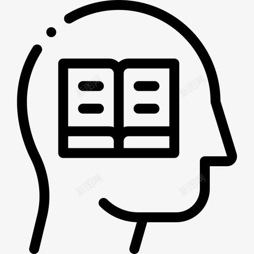知识人脑52线性svg_新图网 https://ixintu.com 知识 人脑 线性