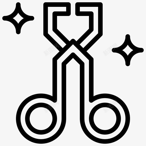 牙科钳56号直形svg_新图网 https://ixintu.com 牙科 56号 直形