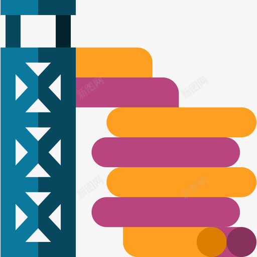 双滑梯水上乐园9号平坦svg_新图网 https://ixintu.com 滑梯 水上乐园 9号 平坦