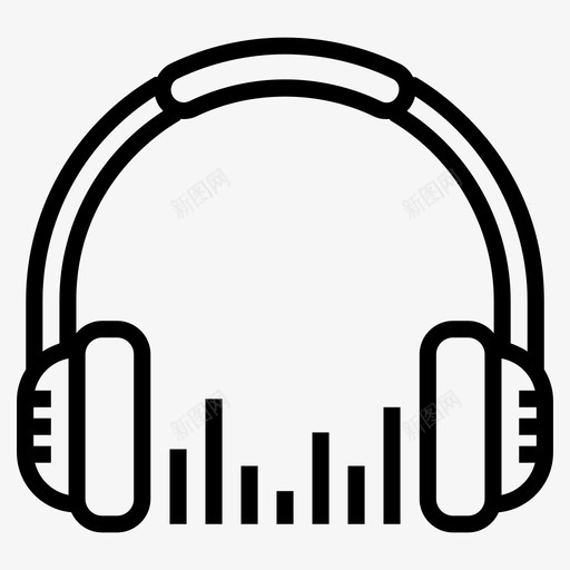 耳机集向量耳机扬声器耳塞svg_新图网 https://ixintu.com 耳机 向量 扬声器 耳塞 视频 生产线 图标