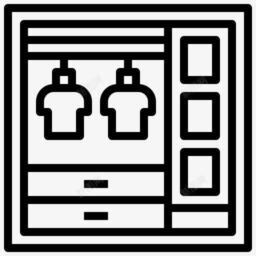 衣柜家庭和生活36线性svg_新图网 https://ixintu.com 衣柜 家庭 生活 线性