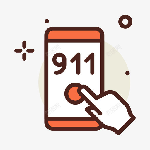 911呼叫消防1线性颜色svg_新图网 https://ixintu.com 呼叫 消防 线性 颜色