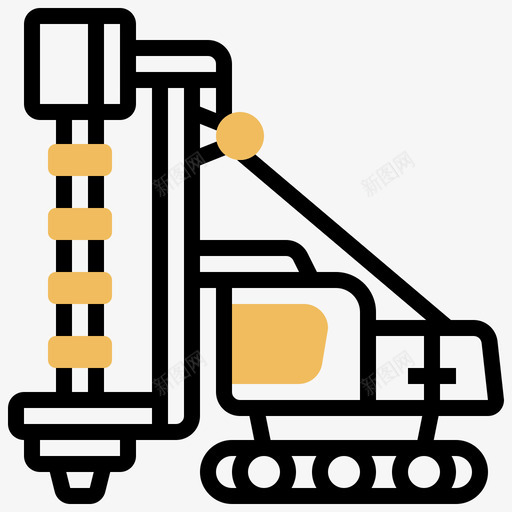 重型车辆5号施工车黄色阴影svg_新图网 https://ixintu.com 重型 车辆 5号 施工车 工车 黄色 阴影