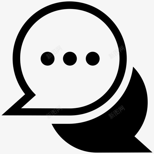 发短信交流聊天泡泡svg_新图网 https://ixintu.com 聊天 短信 交流 泡泡 用户