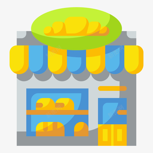 面包店商店和商店公寓svg_新图网 https://ixintu.com 商店 面包店 公寓