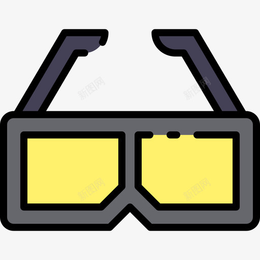 3d眼镜剧院8线性颜色svg_新图网 https://ixintu.com 3d 眼镜 剧院 线性 颜色