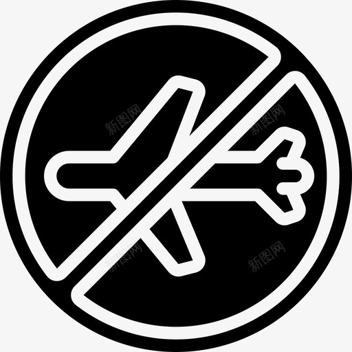 禁止飞行病毒爆发填充svg_新图网 https://ixintu.com 禁止 飞行 病毒 爆发 填充