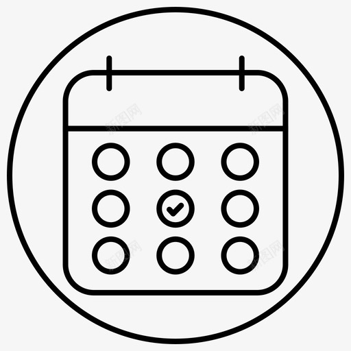 周日期日历行svg_新图网 https://ixintu.com 日历 日期