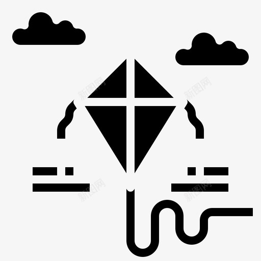 风筝假日16填充svg_新图网 https://ixintu.com 风筝 假日 填充