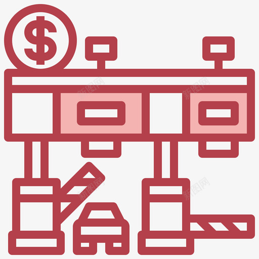 收费公路8号高速公路红色svg_新图网 https://ixintu.com 收费 公路 8号 高速公路 红色