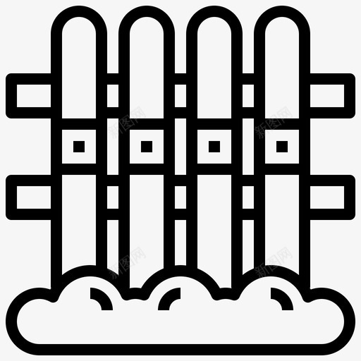 栅栏建筑73线性svg_新图网 https://ixintu.com 栅栏 建筑 线性