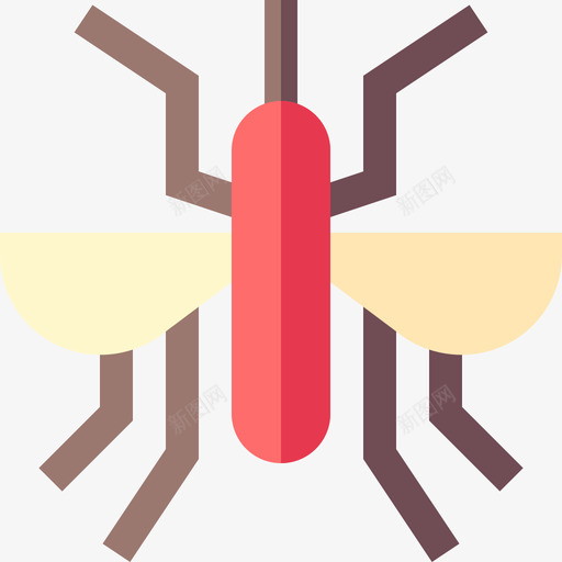 蚊子病毒传播1扁平svg_新图网 https://ixintu.com 蚊子 病毒 传播 扁平