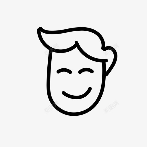 面带微笑头手绘svg_新图网 https://ixintu.com 面带微笑 手绘