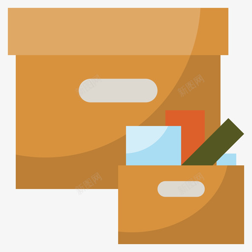 储物箱办公家具6扁平svg_新图网 https://ixintu.com 储物箱 办公 家具 扁平