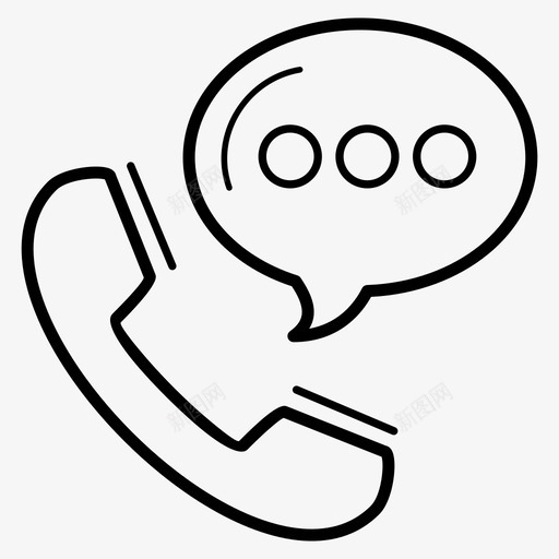 联系我们打电话给我们聊天svg_新图网 https://ixintu.com 我们 联系 打电话 聊天 评论 热线 电话 业务 线图 图标