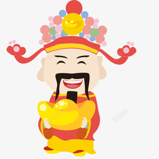 财神爷svg_新图网 https://ixintu.com 财神爷