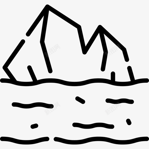 冰山气候变化24线性svg_新图网 https://ixintu.com 冰山 气候变化 线性