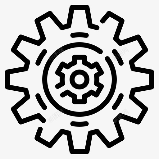 齿轮用户界面69线性svg_新图网 https://ixintu.com 齿轮 用户界面 线性