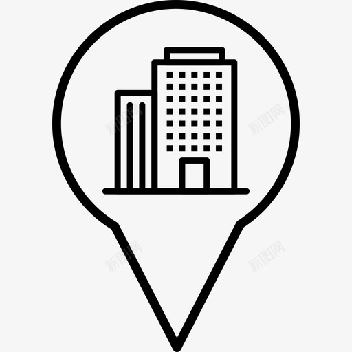 城市建筑物地图svg_新图网 https://ixintu.com 城市 建筑物 地图 大头针 图钉 v31