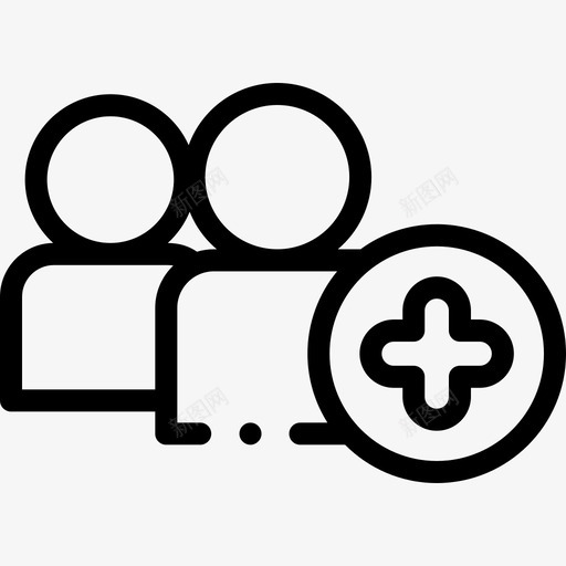 添加用户通信212线性svg_新图网 https://ixintu.com 添加 用户 通信 线性