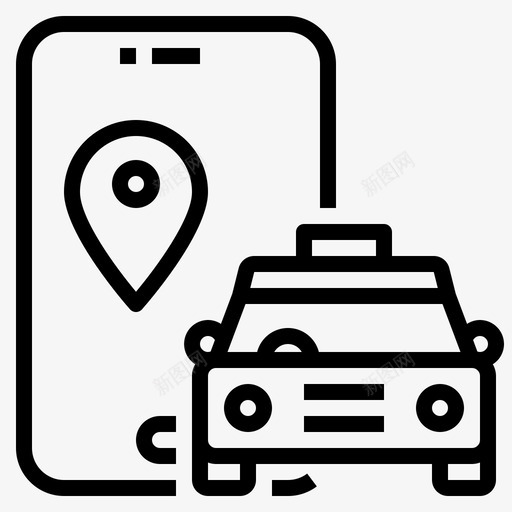出租车34路直达出租车服务svg_新图网 https://ixintu.com 出租车 34路 直达 服务
