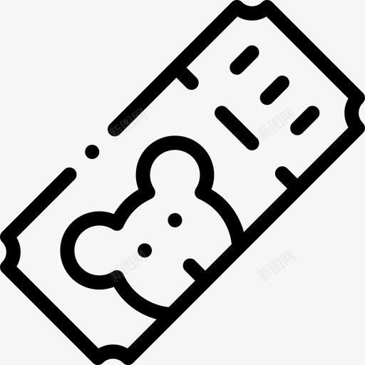 门票动物和自然公园直线svg_新图网 https://ixintu.com 门票 动物 自然 公园 直线
