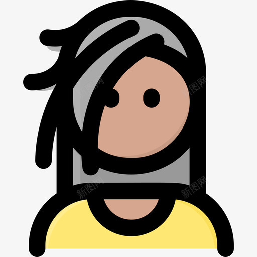 女人阿凡达微笑线性颜色svg_新图网 https://ixintu.com 女人 阿凡 微笑 线性 颜色