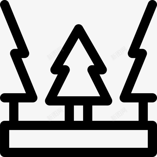 森林景观91线性svg_新图网 https://ixintu.com 森林 景观 线性