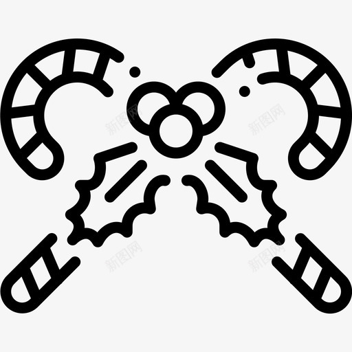 糖果手杖圣诞装饰13线性svg_新图网 https://ixintu.com 糖果 手杖 圣诞 装饰 线性