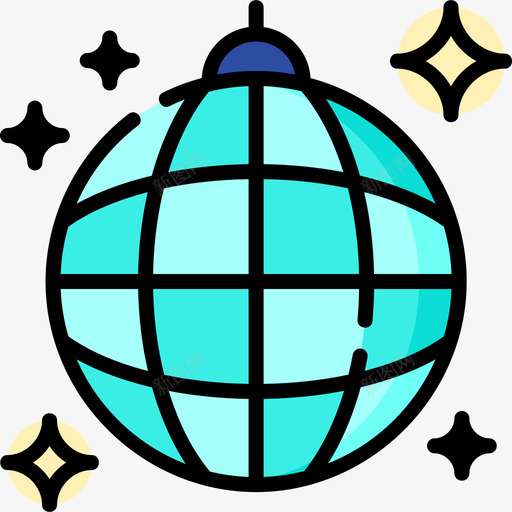 迪斯科舞会迪斯科舞厅21线性颜色svg_新图网 https://ixintu.com 迪斯科 舞会 舞厅 线性 颜色