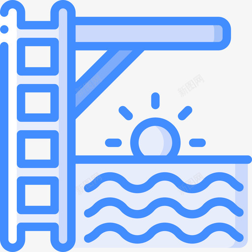 潜水水上公园44号蓝色svg_新图网 https://ixintu.com 潜水 水上 公园 44号 蓝色