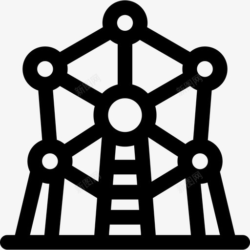 原子塔地标和纪念碑21座线性svg_新图网 https://ixintu.com 原子塔 地标 纪念碑 21座 线性
