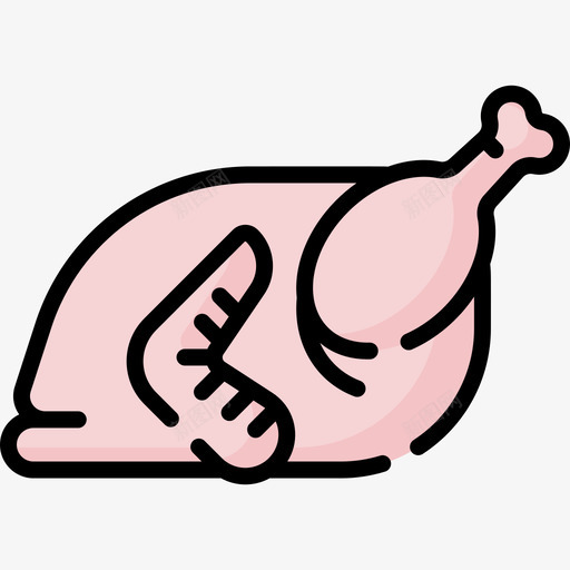 鸡肉营养19原色svg_新图网 https://ixintu.com 鸡肉 营养 原色