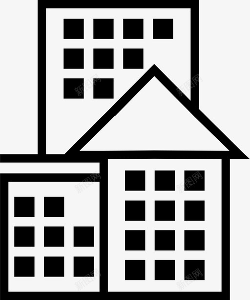办公楼楼房楼盘svg_新图网 https://ixintu.com 办公楼 楼房 楼盘 办公 图标