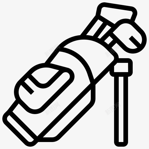 高尔夫球包高尔夫元素线状svg_新图网 https://ixintu.com 高尔夫球 高尔夫 元素 线状