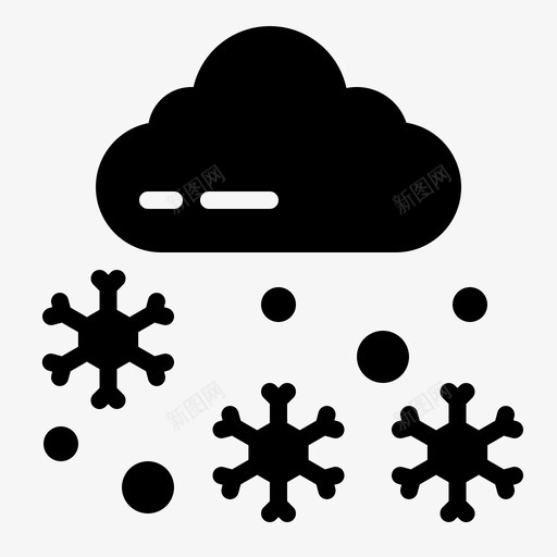 雪自然灾害44固体svg_新图网 https://ixintu.com 自然灾害 固体