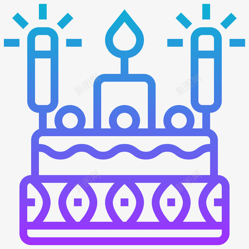 蛋糕生日派对40渐变色svg_新图网 https://ixintu.com 蛋糕 生日 派对 渐变 变色