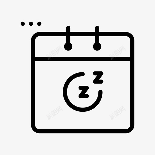 睡眠日历日期17线性svg_新图网 https://ixintu.com 睡眠 日历 日期 线性