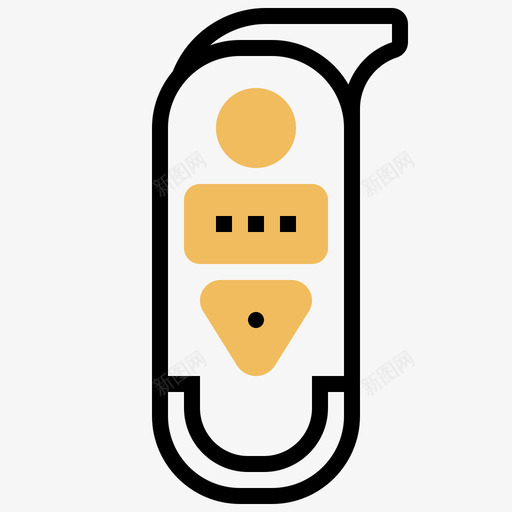 温度计医疗技术12黄色阴影svg_新图网 https://ixintu.com 温度计 医疗 技术 黄色 阴影